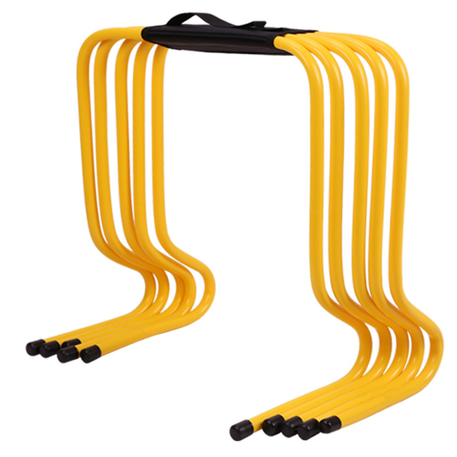 Leichtathletik HüRden 5 Stück Agility-Hürden-Trainingsgeräte, Indoor-Outdoor-Sportübungshürden mit Tragegurt, Leichtathletik-Sprung-Trainingshindernisse (Color : Yellow, Size : 50cm (19 3/4"))