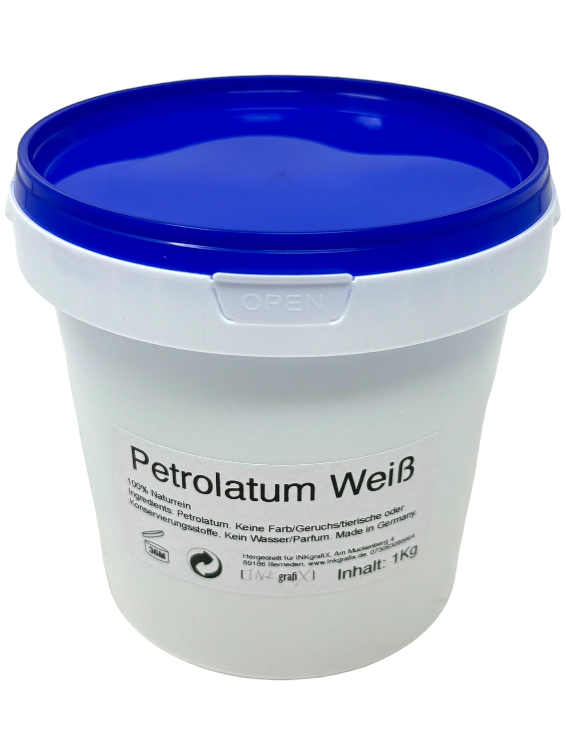2 x 1 kg wazelina biała – INKgrafiX® Niemcy – STUDIO – IG60471 – krem do tatuażu pielęgnacja tatuażu
