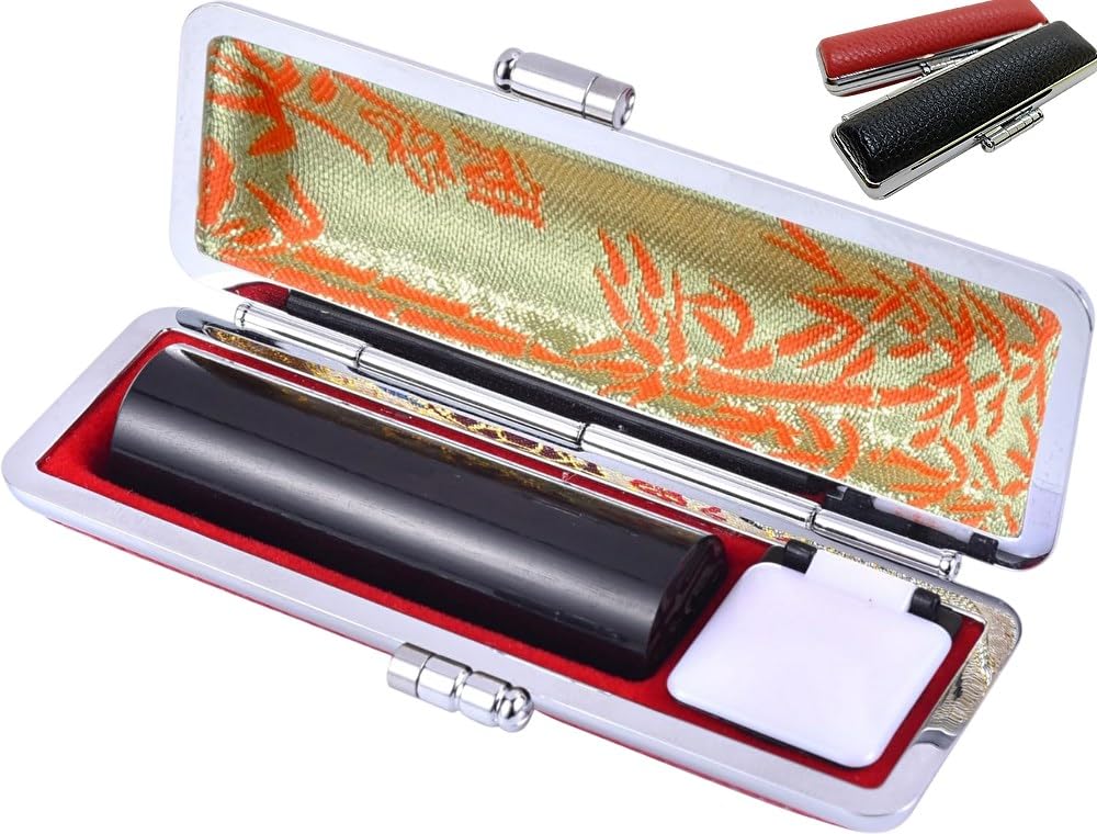 印鑑セット／実印・銀行印・認印3本セット／エ・オースト付-LL-アグニ-18-15-12mm／上彫り職人の完全手彫り 印鑑 セット 3本⁄実印 銀行印 認印 セット⁄高級エレガントケースx3個付