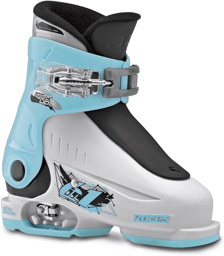 Roces Idea Up G Girls Ski Boots - 16-18/White-Light Blue-Black