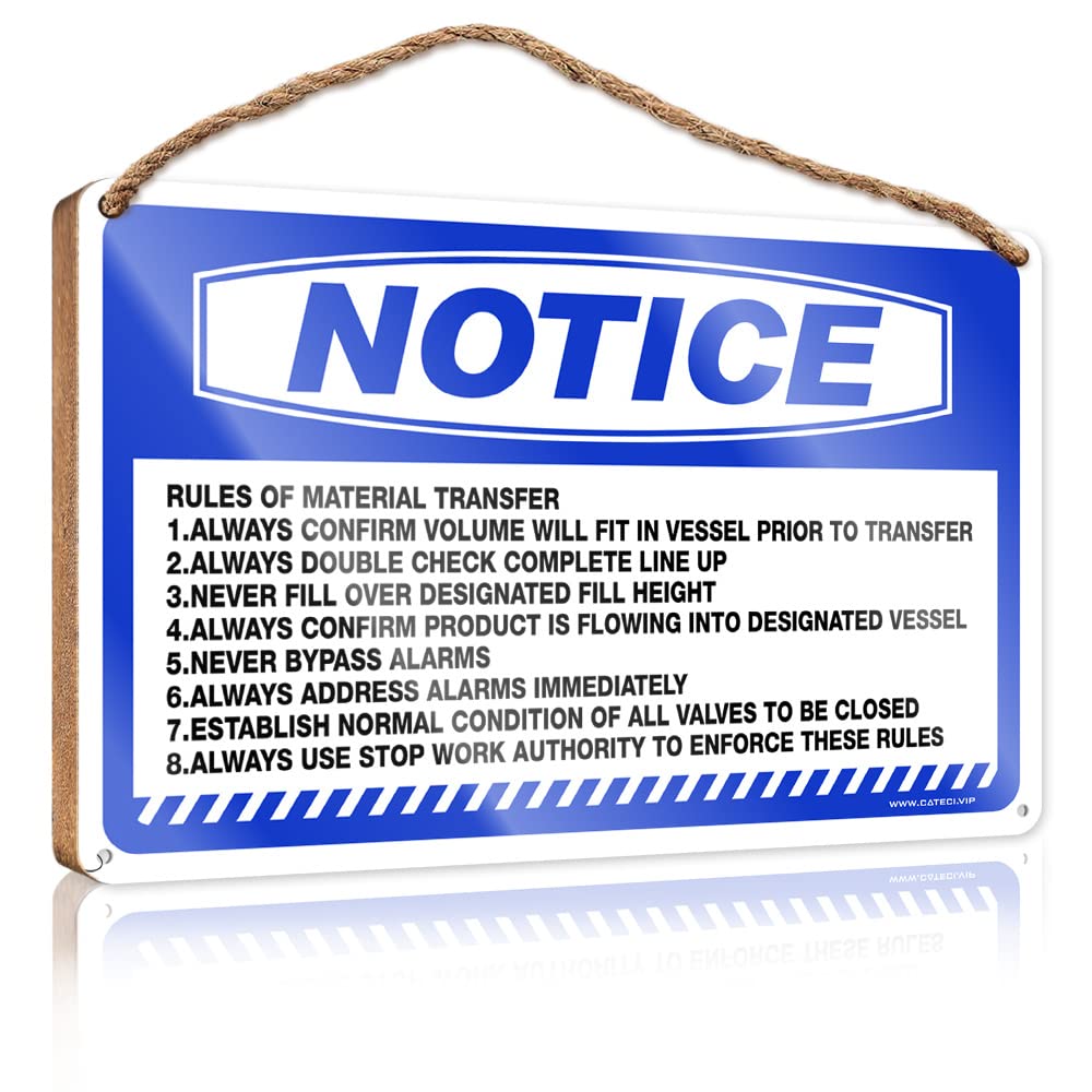 Funny Porch Decor Notice Rules Of Material Transfer Wooden Sign Home Signs Wall Decor Funny Wall Hanging Decor Pla(23X35CM)