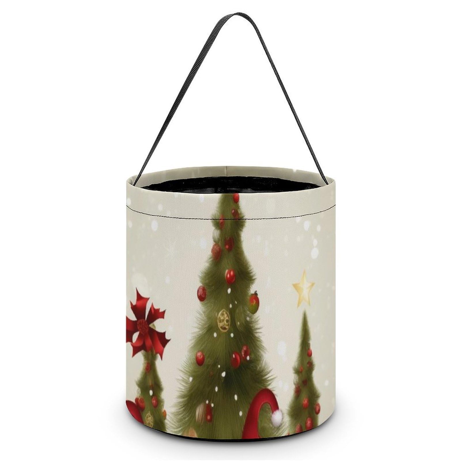 NTVOWPZO Halloween Candy Bucket Merry Christmas Trick Or Treat Bags Halloween Candy Tote Bag with Handles Reusable Candy Baskets for Halloween Party Supplies Favors Gift Bags