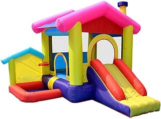 Air Cushion Castle Inflatable Bounce Castle House Kids Party Bouncy House With Air Blower Included Slide Blower Outdoor Indoor For Kids Inflatable Castle (Bouncy Castle 320X285X243Cm) (Bouncy Castle 320x285x243cm)