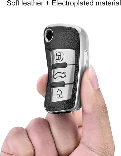 Miniatura 5 de ELOHEI Funda para llavero Audi, funda de TPU suave de alta calidad, protección completa de 360 grados, compatible con Audi A1 A3 Q3 Q7 R8 A6L TT