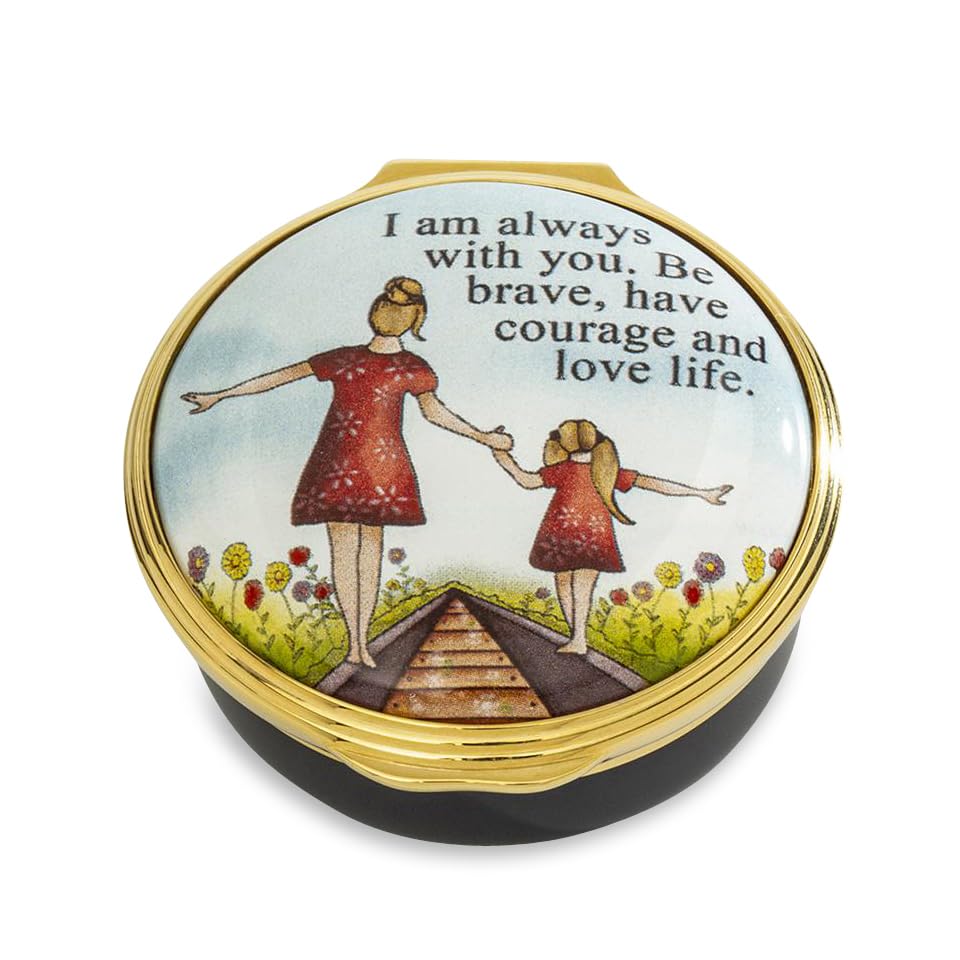 Boîte en émail Halcyon Days, message I am Always with You pour un lien éternel