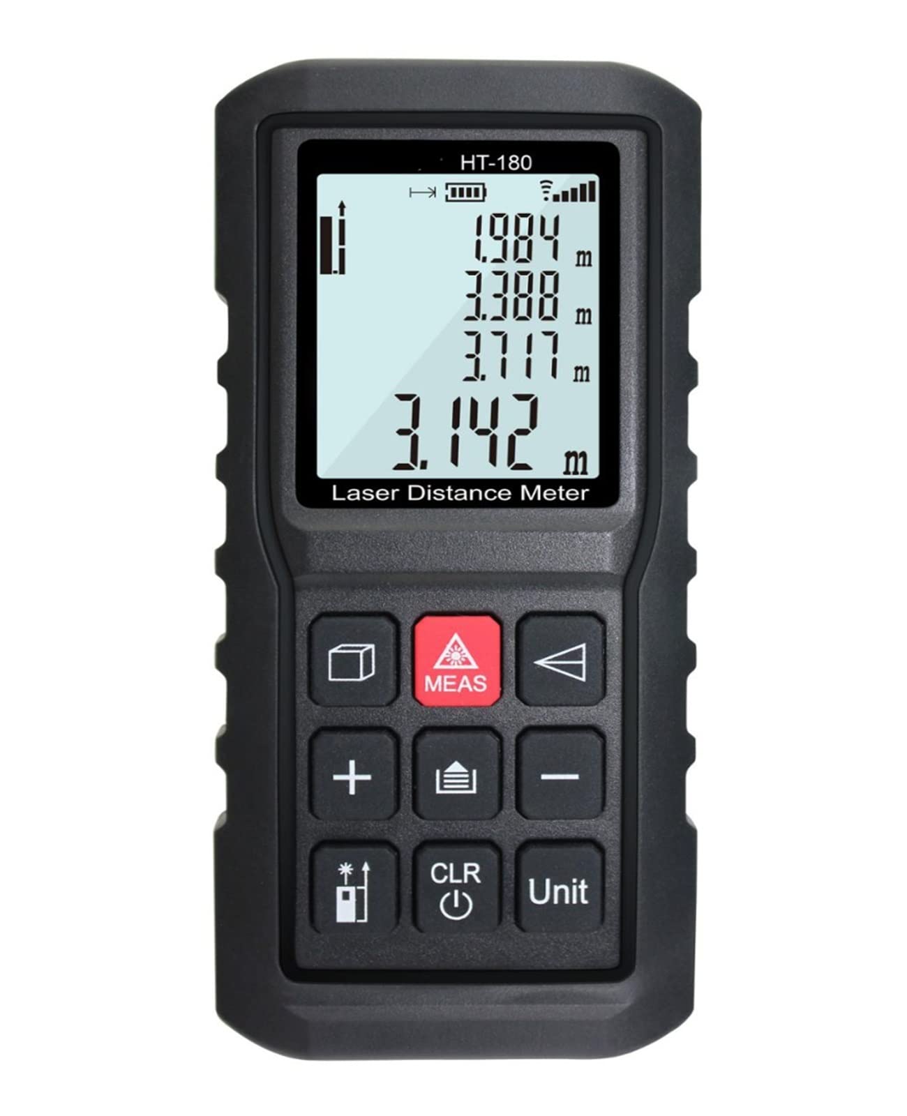 Metro mu Medición electrónica de área y Volumen Medidor de Distancia de telémetro láser con Sensor Digital for Exteriores de Alta precisión (HT-186)