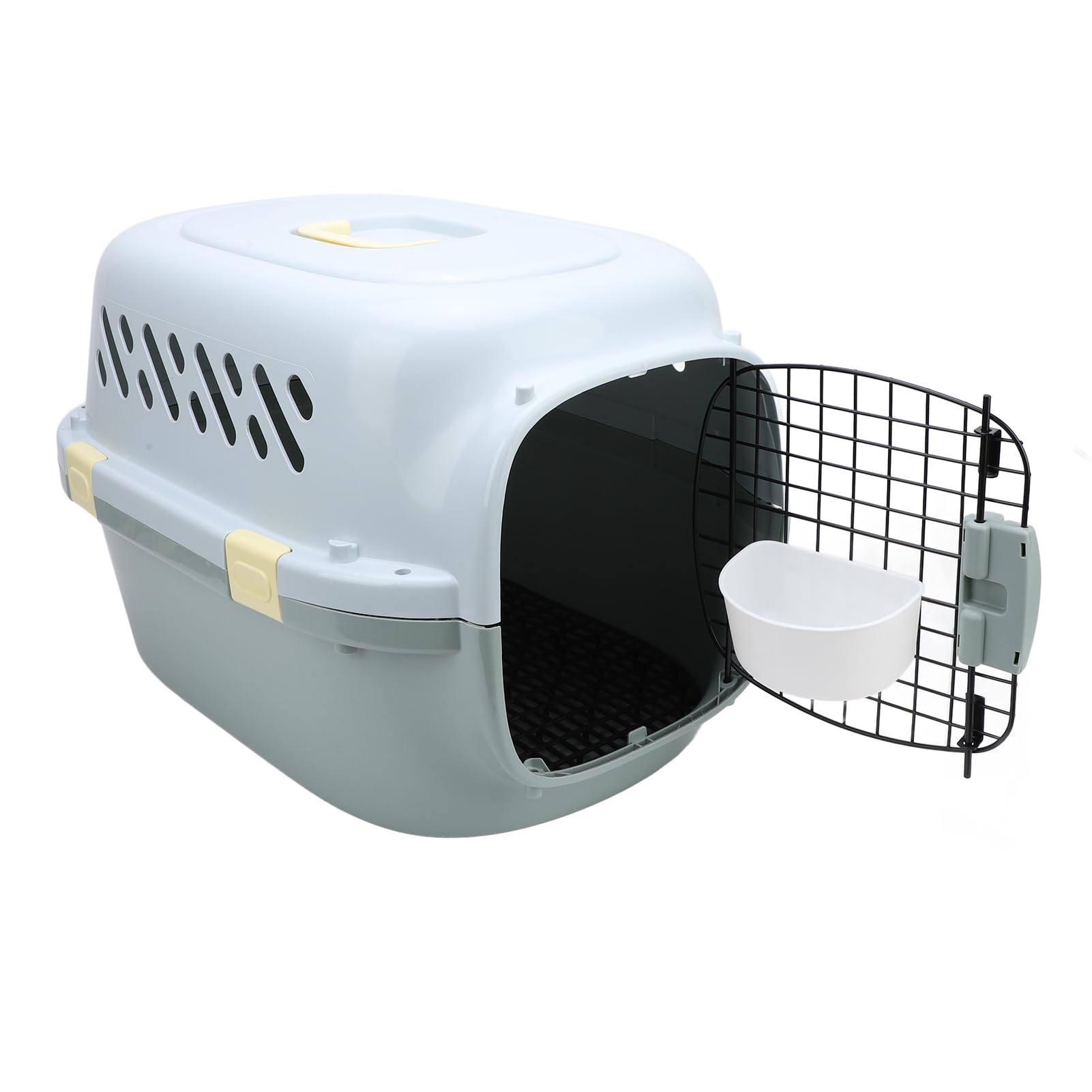 Trasportino da Viaggio per Cani e Gatti in Plastica Dura con Porta con Serratura, Design di Ventilazione per Uso Interno Ed Esterno Trasportino per Animali Portatile in ABS per Piccoli (L)