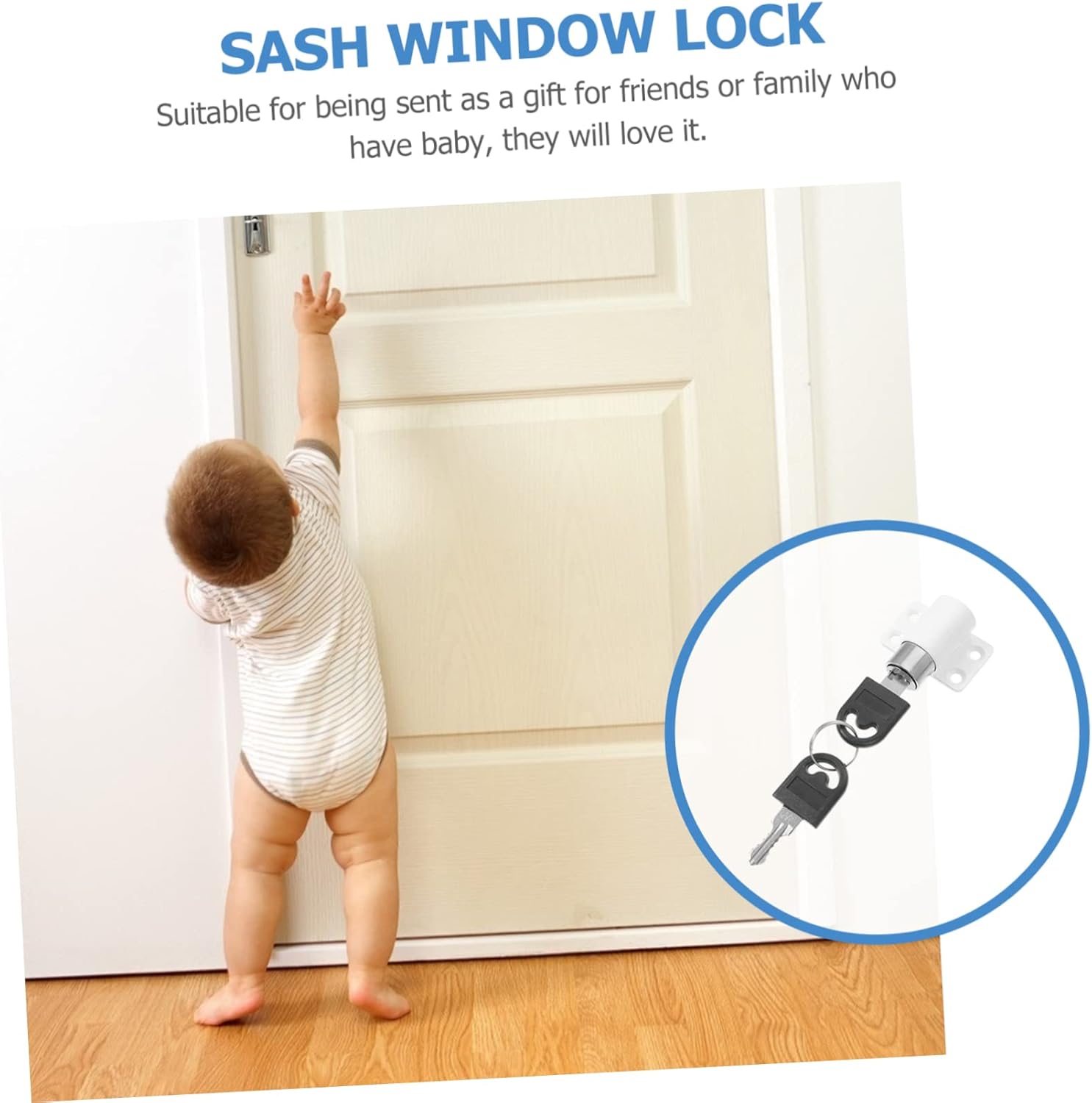 3pcs Sliding Window Lock with Key Boy Girl Safety -theft Lock for Sash Stopper for Homes Offices Schools and Malls