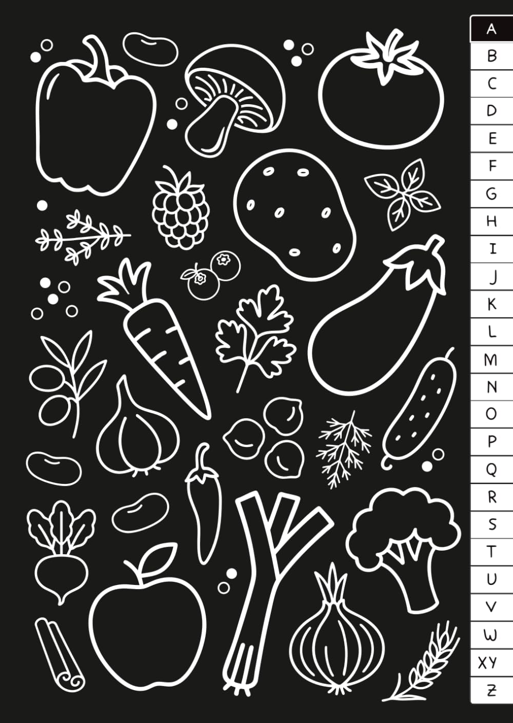 Blank Recipe Book with Alphabetical Tabs A-Z: 200 Pages - 200 Recipes | Large A4 Format