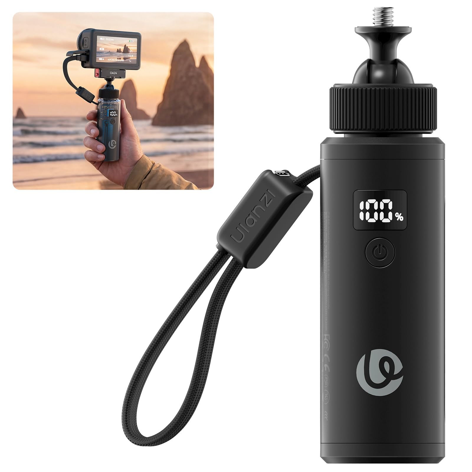 ULANZI MA94 Mini Charging Battery Handle Compatible with DJI Osmo Pocket 3