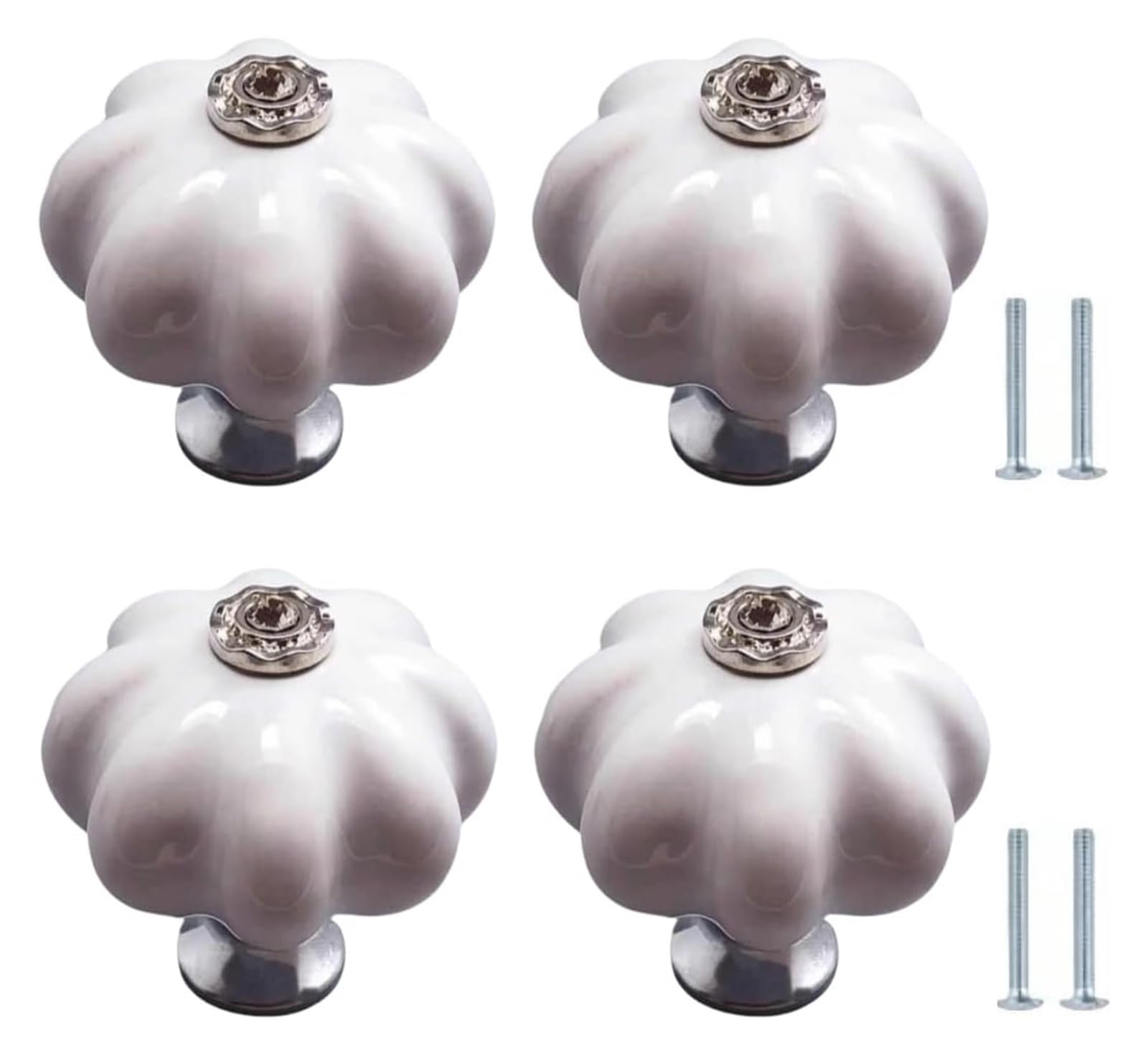 ENmrfvkz Ceramic Cupboard Drawer Handle Knobs, Ceramic Cabinet Drawer Knobs Multicolor 4 Pcs(Wit)