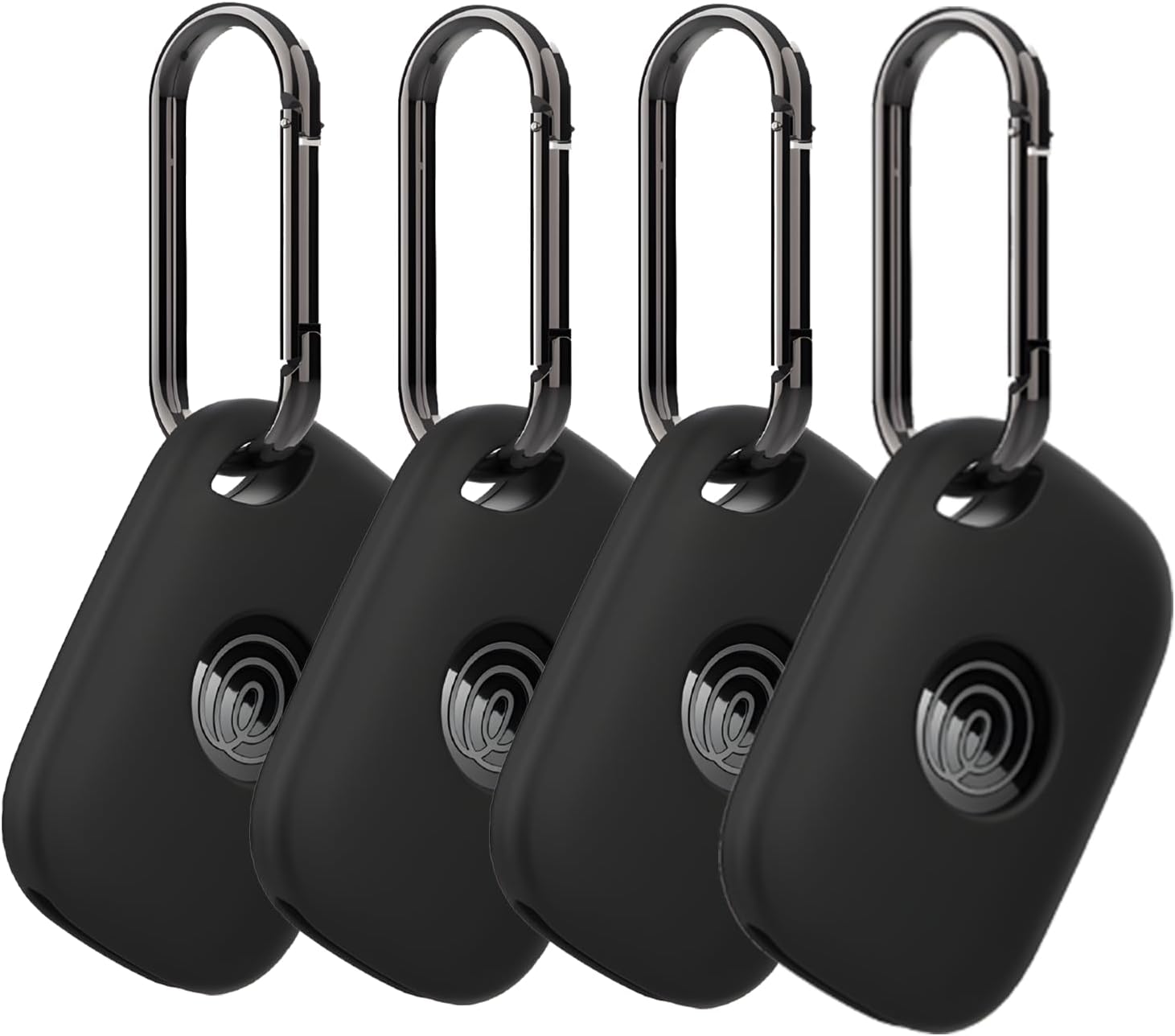 4 Pack Case for Tile by Life360 Pro (2024) Bluetooth Tracker,Soft Protective,Shockproof,BOVUGAC Silicone Case Cover with Keychain-Black