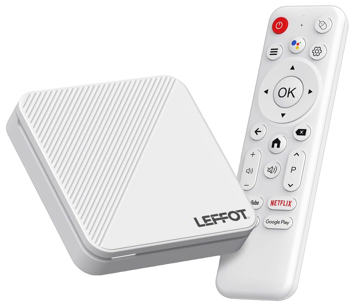 Android TV Box 2025, LEFFOT H313 4K UHD Smart TVBox, TV-Box Android 14 with HDR10, 2GB RAM + 16GB ROM, 2.4G & 5G WiFi 6, Voice Control, Allwinner H313 Quad Core Arm Cortex A53