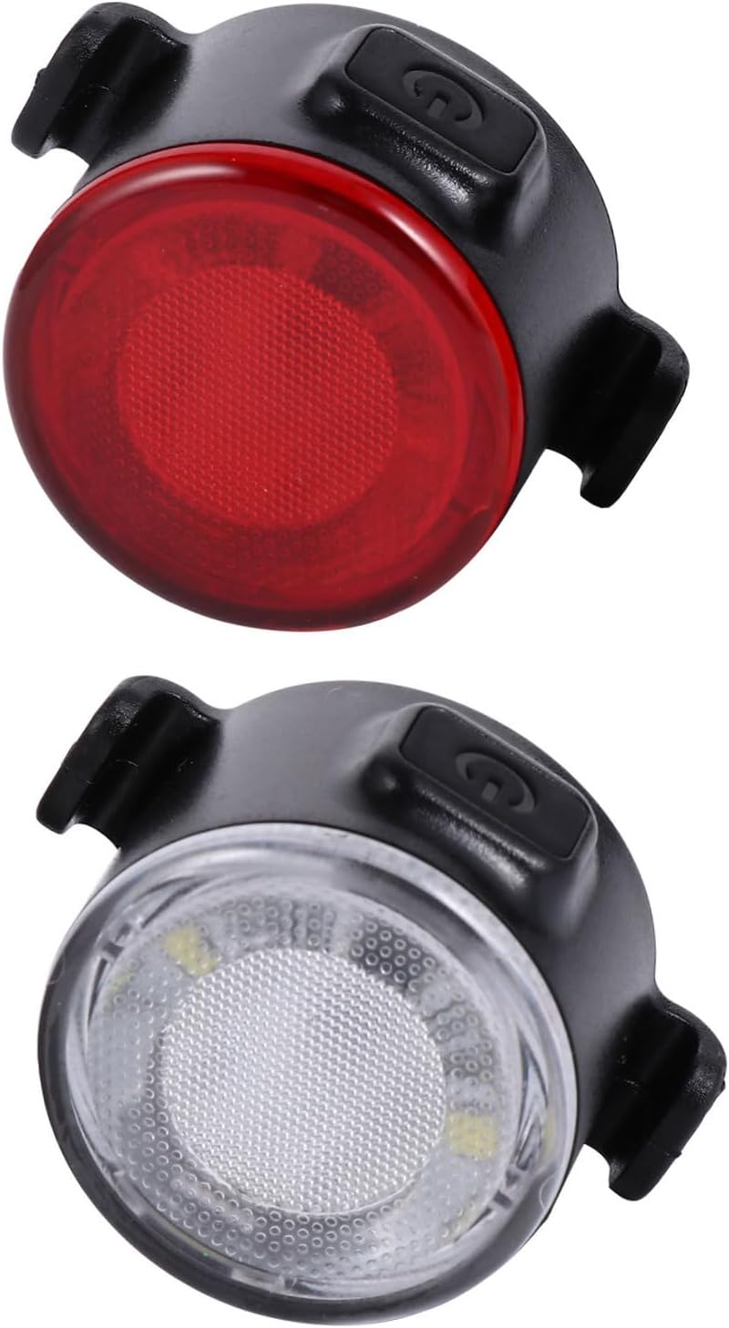 BESTonZON Bike Light Set USB Rechargeable Front Headlight and Rear Waterproof Taillight Cob Warning Safety Lights for Mountain Bike Cycling Accessories Night Riding