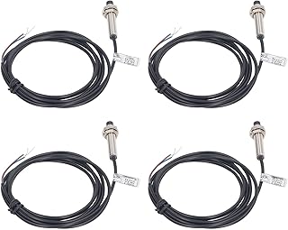 Inductive Proximity Switch, 4 Sets LED Action Indicator 8mm Probe NPN NC Proximity Sensor 6-36VDC 100mA for Distance Detection