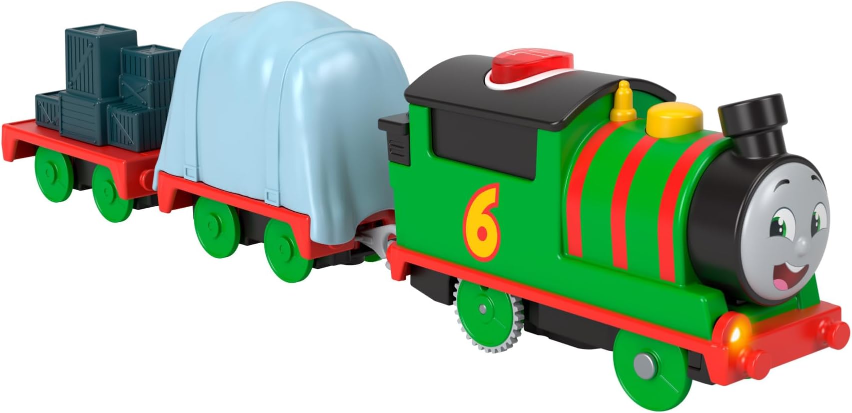 Thomas & Friends Motorized Toy Train Talking Percy Battery-Powered Engine with Sounds & Phrases for Preschool Kids 3+ Years, UK English Version, HWY32