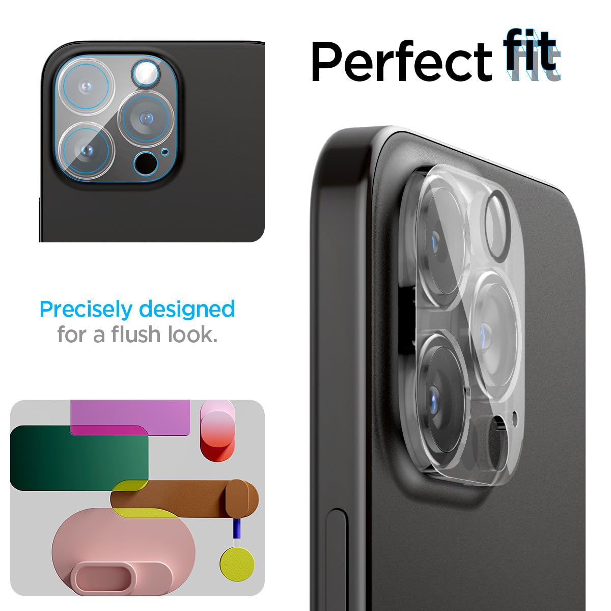 Korecase Paquete De 2 Protectores De Cámara Compatibles Con IPhone 13 Mini Vidrio Templado 9h Antiaranazos Polvo Fuerte Adherencia Cobertura