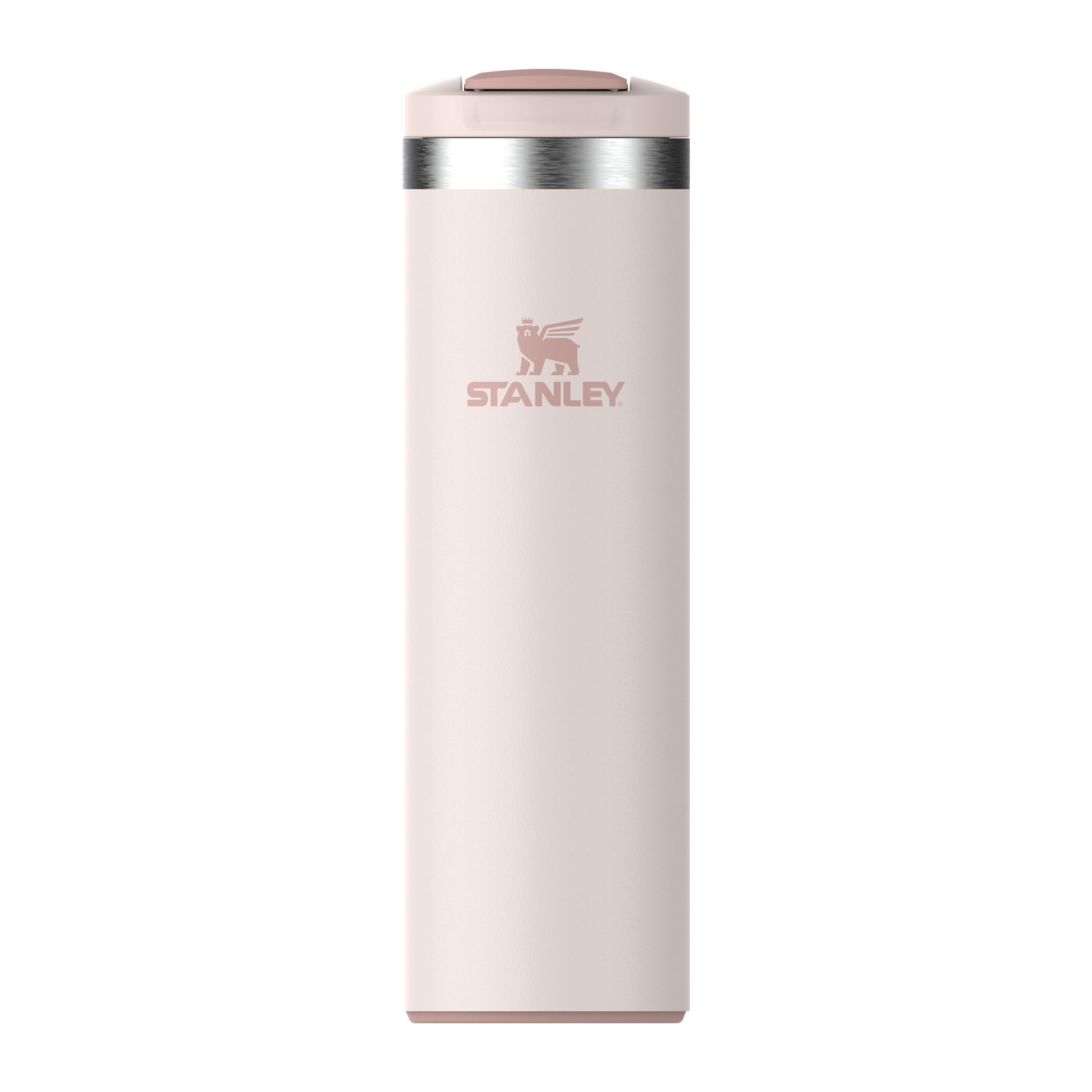 STANLEY 1913 Transit Flip Top Mug 0.47L - Keeps 5 Hours Hot - 8 Hours Cold - Dishwasher Safe - Leakproof - Car Cup Holder Compatible - Insulated Coffee Cup - Rose Quartz