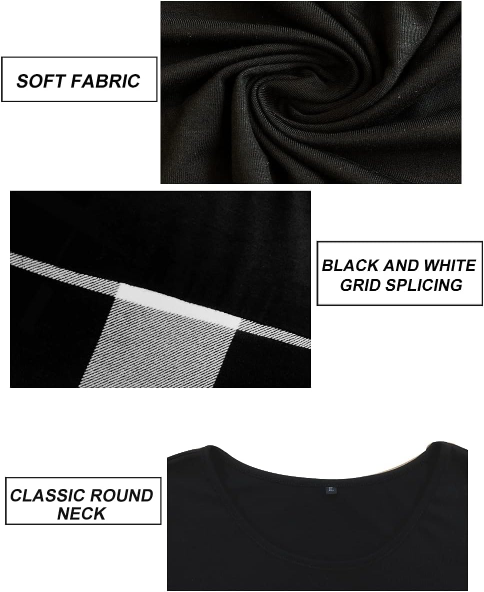 CARCOS Plus Size Tops for Women Color Block Flower/Striped/Camo Crew Neck Long Sleeve Tee Shirt - Image 4