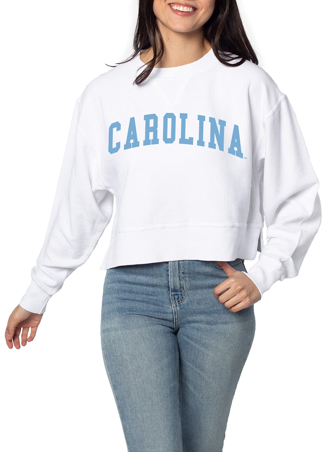 chicka-d NCAA womens Corded Boxy Pullover