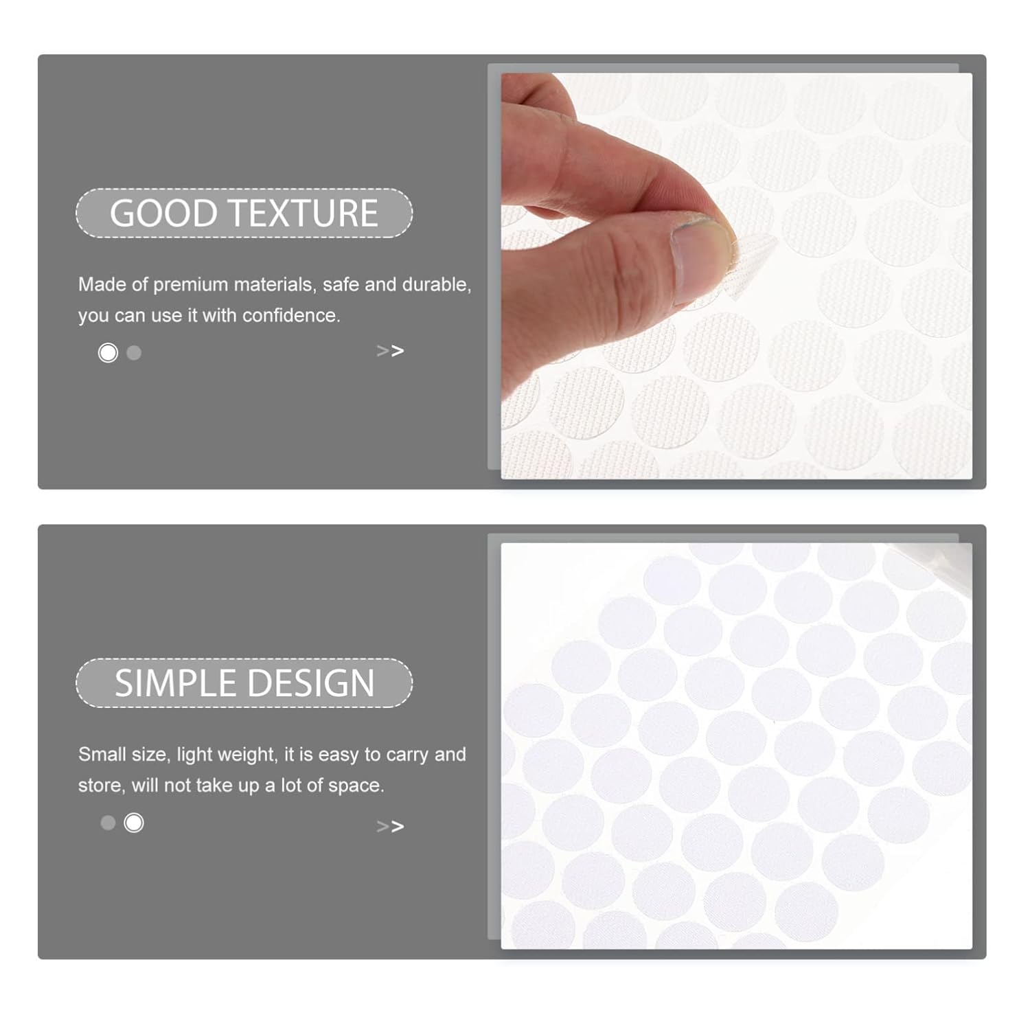 SEWACC 1000pairs Self-Adhesive Round Dot Stickers White Sticky Tapes for Home Office Boys and Girls Rooms Strong Adhesion Easy to Remove for Smooth