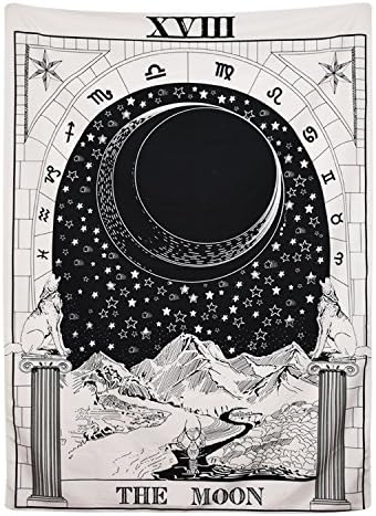Tarot Tapestry The Moon The Star The Sun Tapestry Medieval Europe Divination Tapestry Wall Hanging Tapestries Mysterious Wall Tapestry Home Decor
