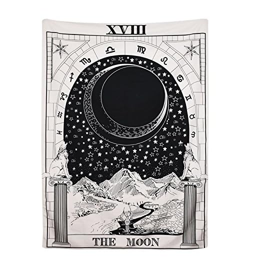 Tarot Tapestry The Moon The Star The Sun Tapestry Medieval Europe Divination Tapestry Wall Hanging Tapestries Mysterious Wall Tapestry Home Decor