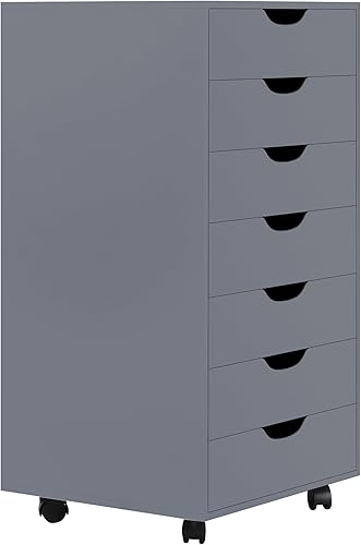 Miniatura 92 de Naomi Home Cómoda de 5 cajones para dormitorio, alta y elegante, con ruedas y estantes de almacenamiento, pequeña para guardarropa, para maquillaje,