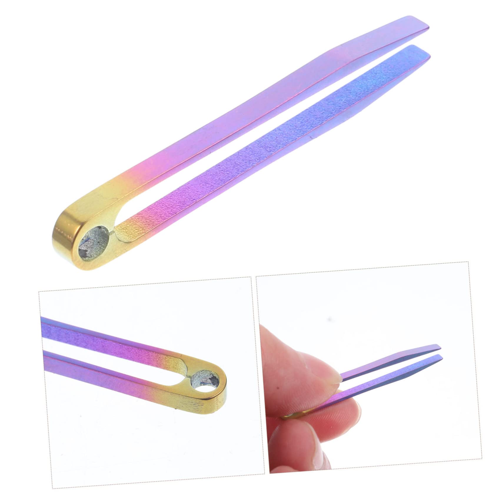 5 Pezzi Mini Pinzette Prodotto Con Chiave Viaggio Strumento in Titanio Per Esterni All'aperto Accessori Da Campeggio Pinzette Per La Depilazione Portatile Lega Di Titanio