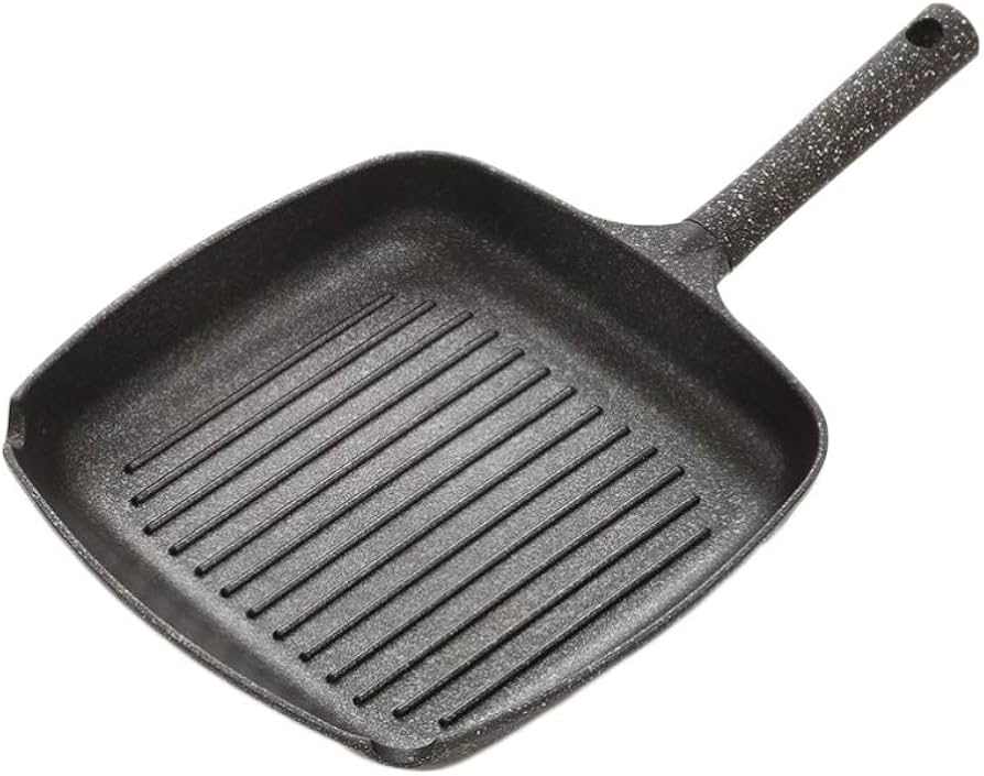 Amazon.com: Hemoton Non-stick Maifan Stone Frying Pan Square Flat ...