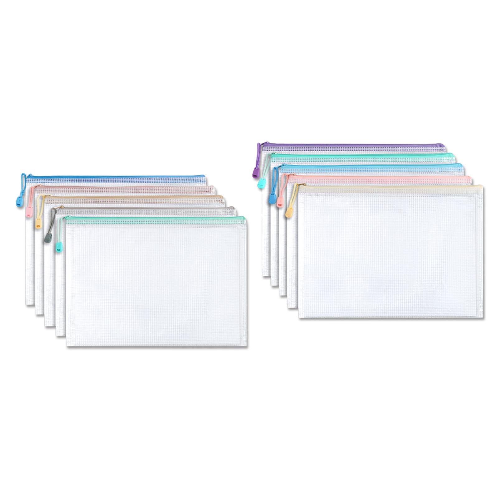 5/10 / 20 Sacchetti portadocumenti trasparenti Portadocumenti con cerniera Cartella impermeabile formato lettera per ufficio Borsa con chiusura Documenti espandibili