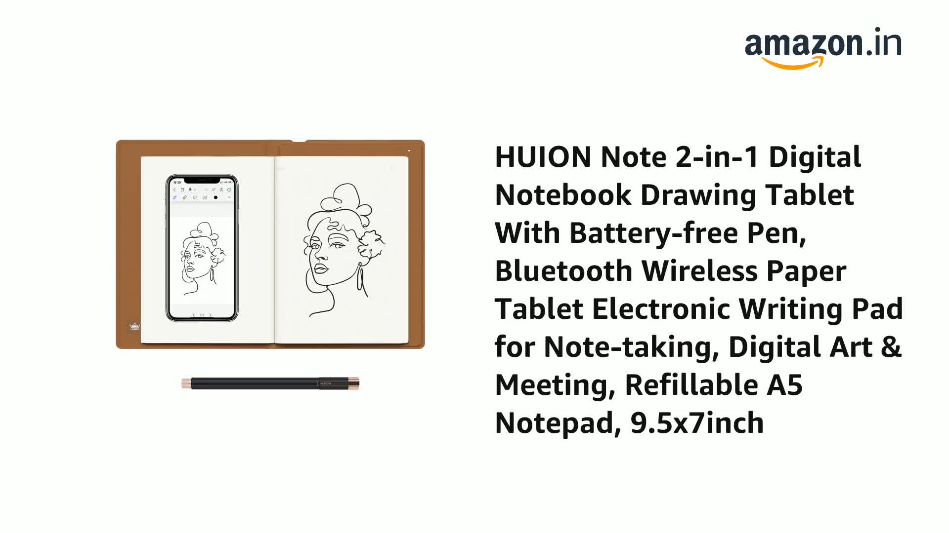 Note Huion Writing Pad Huion Note Digital Notebook Bluetooth Smart