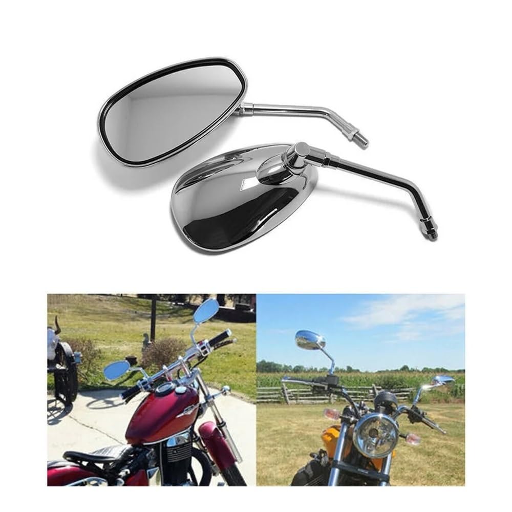 Retroviseur Moto Embout Guidon Rétroviseur Électrique pour Scooter Électrique, 2 Pièces/Paire, 10mm, pour H&ond&a Shadow Ace Spirit Magna VT750