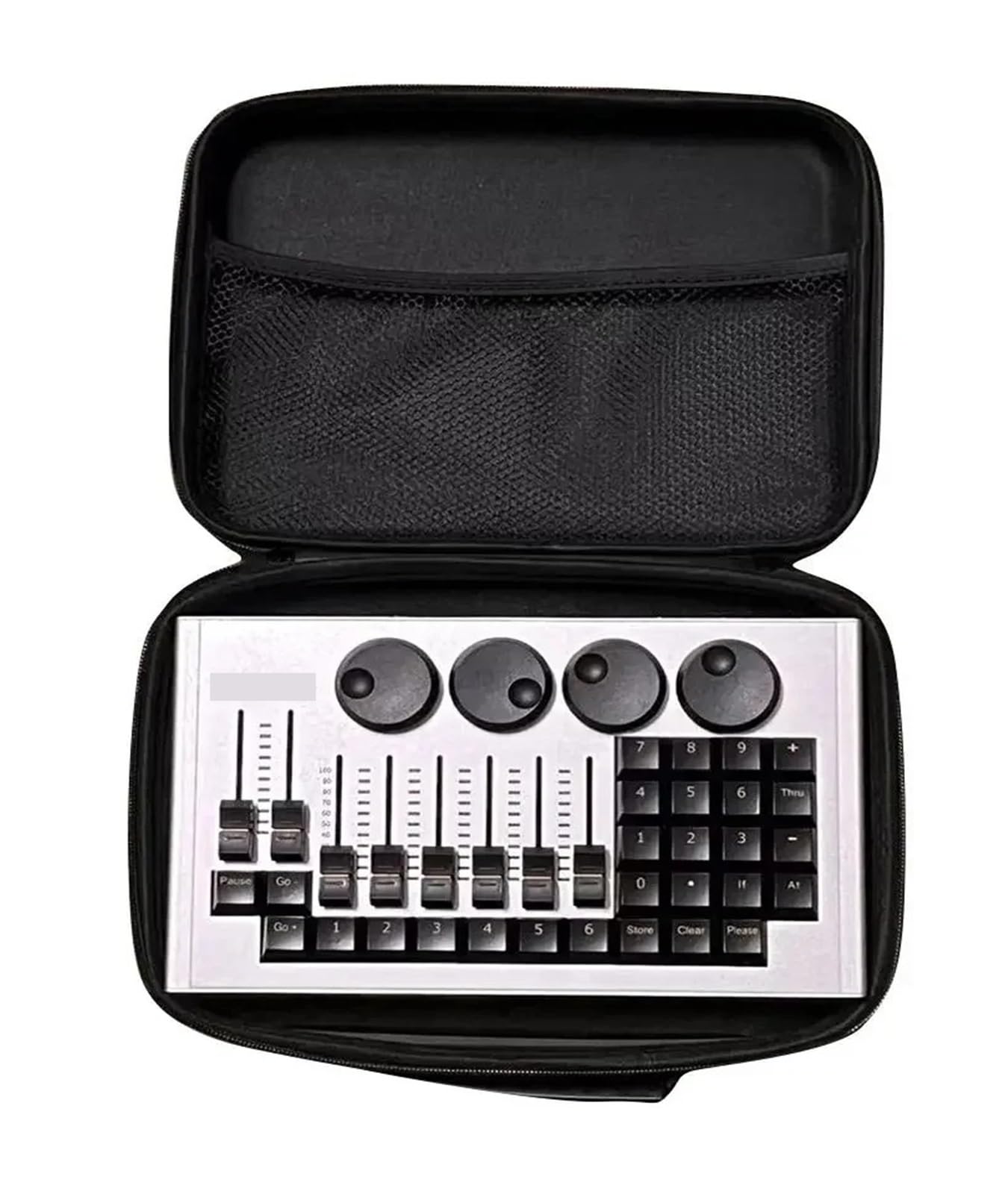 DMX Controller, MA2 Console Mini Command Wing Moving Head Stage Light Controller for Party Club Professional Equipment Lighting(Silver Command Wing)