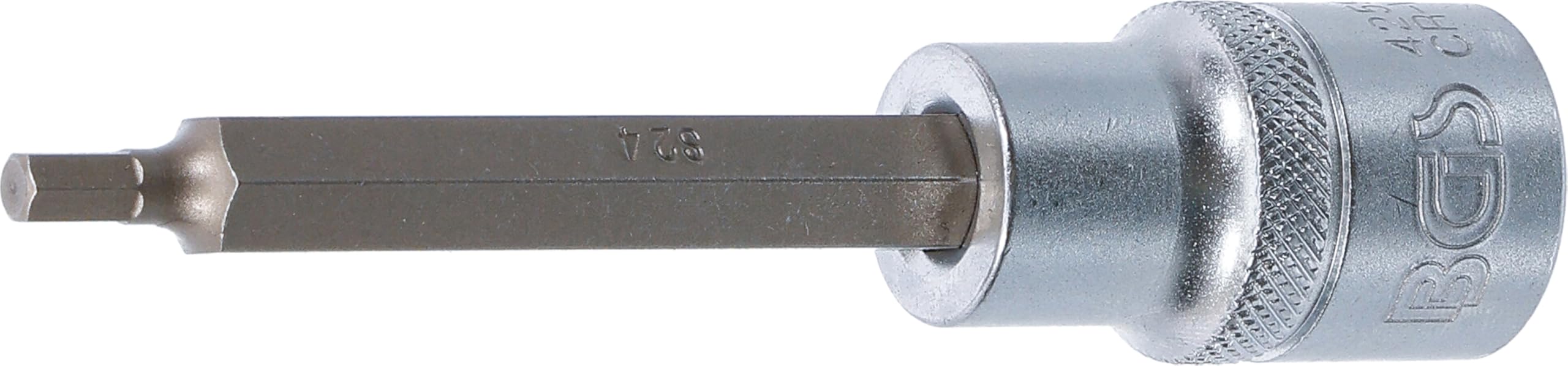 BGS 4259 | Bit-Einsatz | Länge 100 mm | 12,5 mm (1/2") | Innensechskant 4 mm