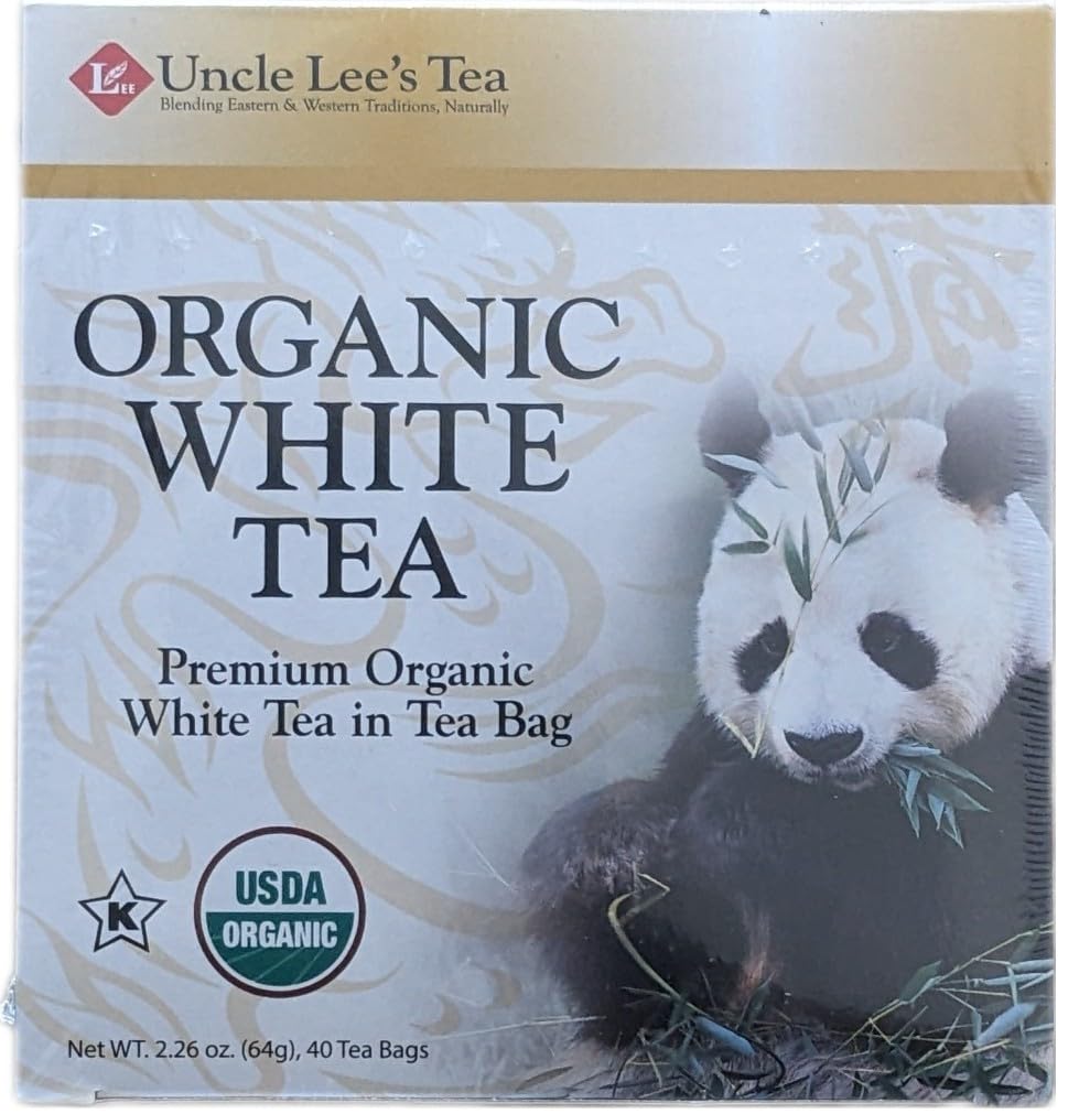 Uncle Lees Teas Legends Of China Organic White Tea, 40 Bags (Pack of 1)