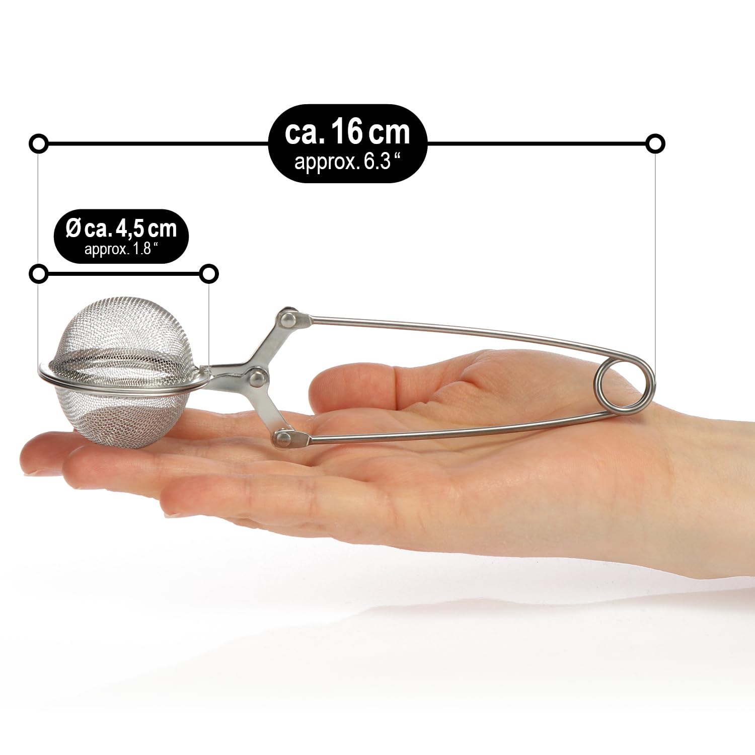Colador de té de acero inoxidable 3 piezas - Infusor de té en forma de bola - Filtro de té de malla fina
