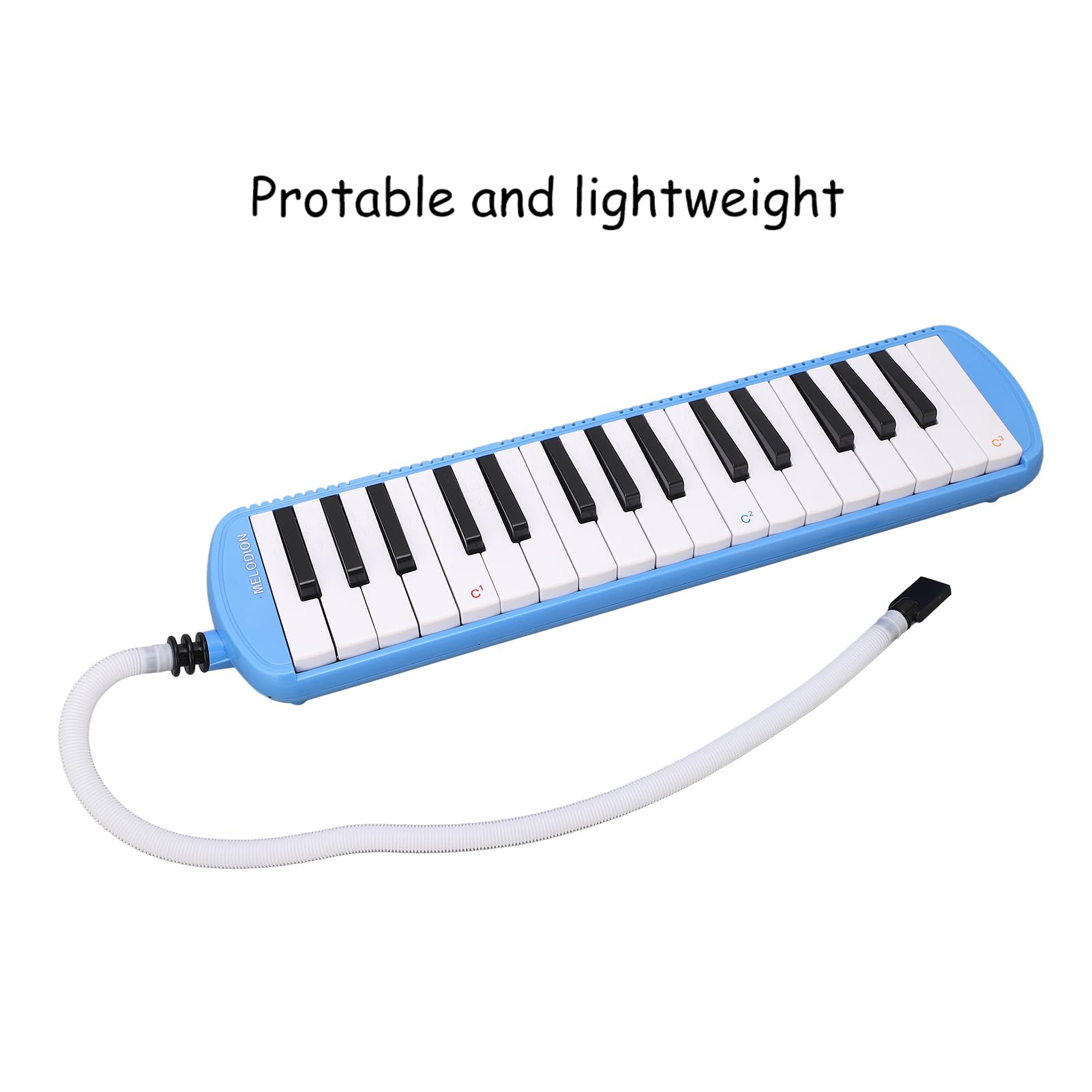 Strumento Melodica per Bocchino con 32 Tasti per Strumenti di Educazione Musicale per Principianti Rosa (BLUE)