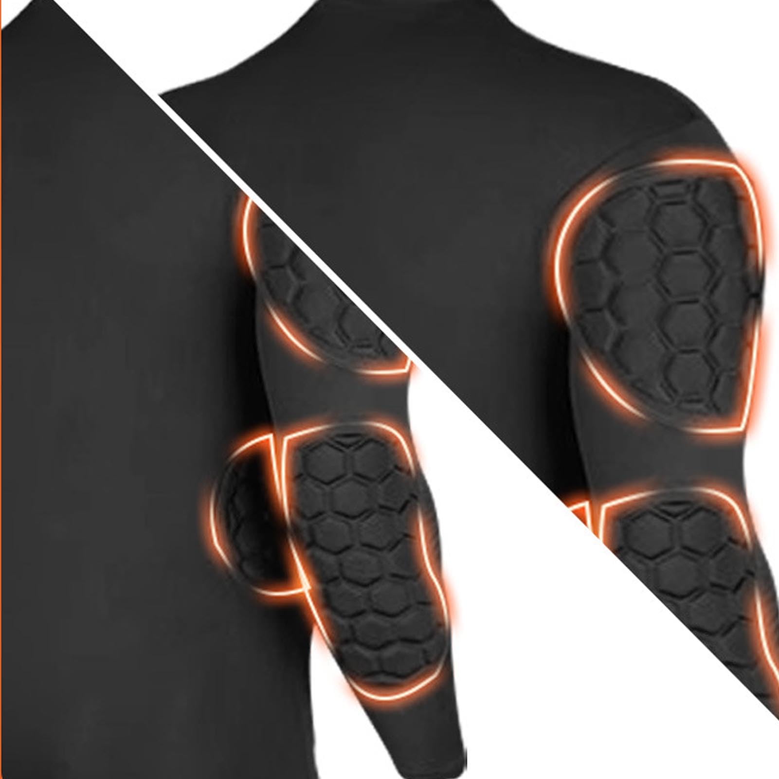 CHICIRIS Gardien de Gardien rembourré à Manches Longues à Manches Longues Proof de Protection Protective Gardien de But Chemise Eva High Elastic Pads pour Le Football Cycliste (XL)