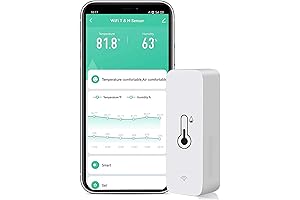 Hygrometer Thermometer Remote Sensor Work with Alexa (1-Pack)