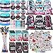79 Pcs Music Theme Party Supplies Include 12 Silicone Bracelets, 12 Keychains, 12 Badges, 12 Pencils, 12 Drawstring Bag, 18 Spiral Notepads, 1 Pack of Musical Stickers for Kids Birthday Party Favors