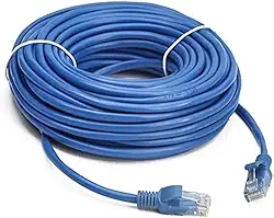 Cabo de rede 20 metros RJ45 Montado azul Cat5e