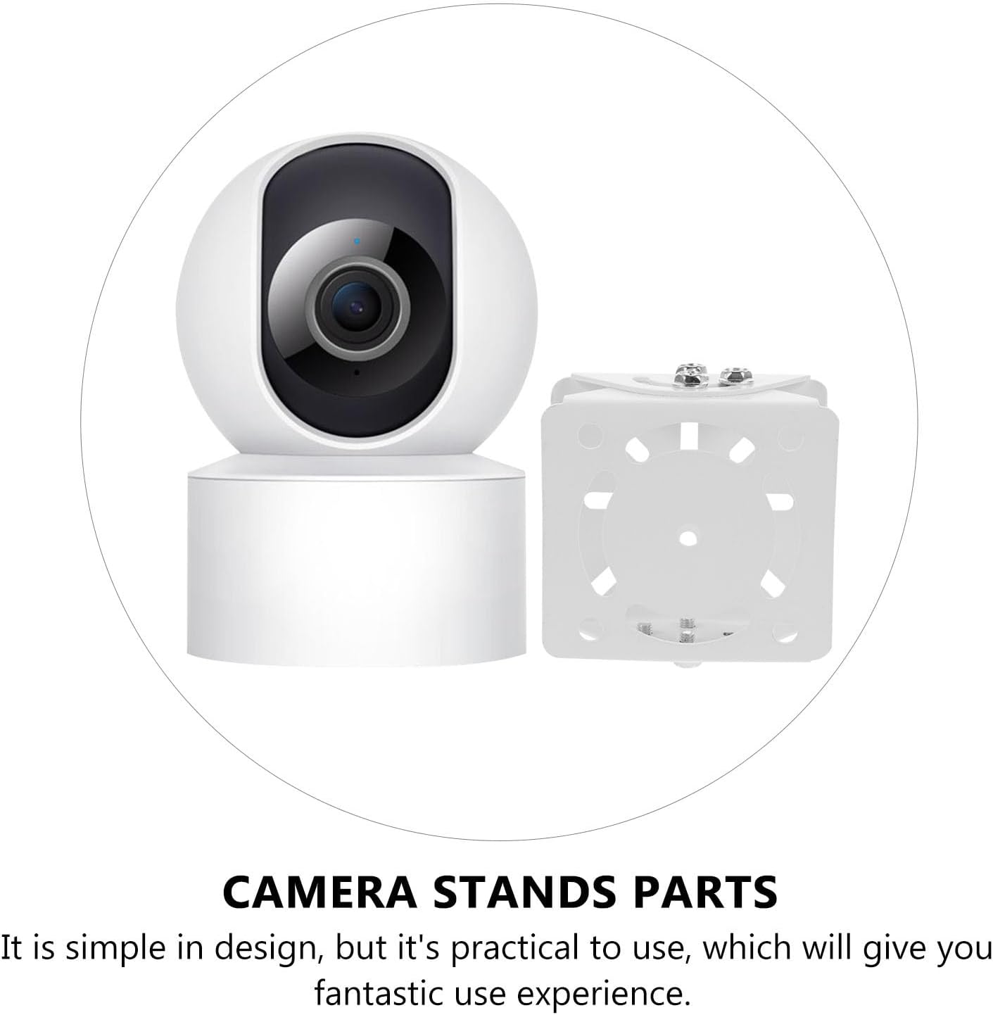 3pcs Security Camera Fixed Bracket Set with Support Stands, Camera Mounting Rack Parts for Outdoor and Indoor Surveillance Systems