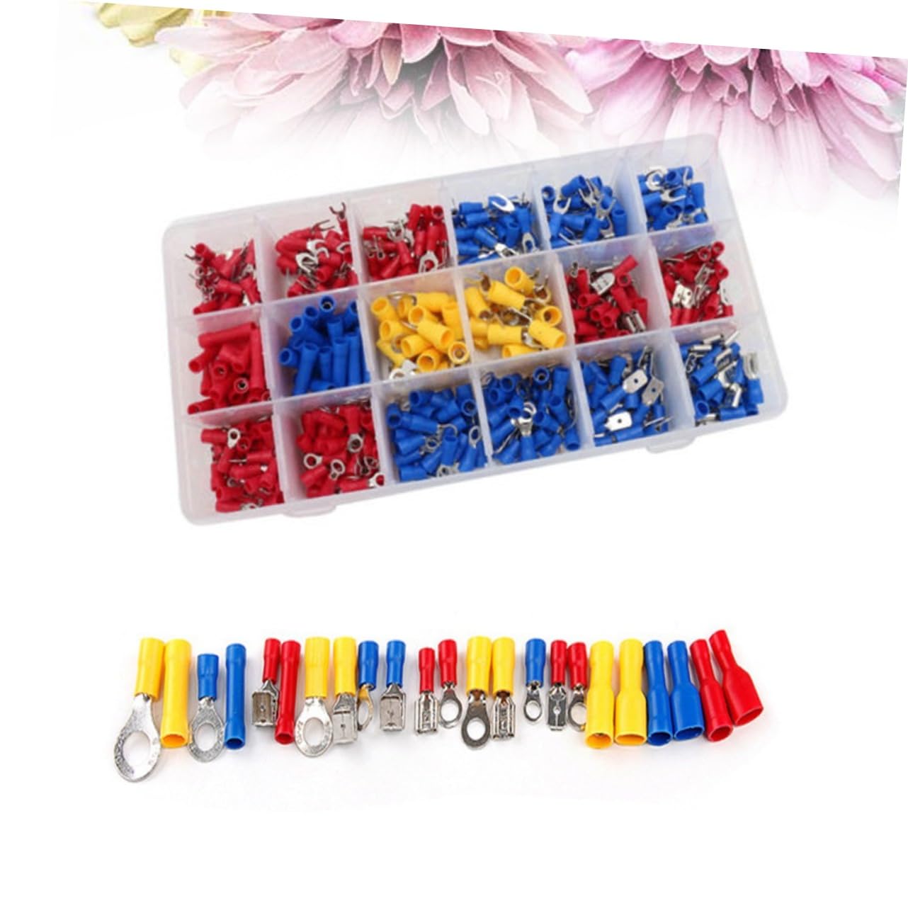 DOITOOL 520stücke Set Mit Crimpverbinder Flachsteckverbinder Ring Und Gabelkabelschuhen Isoliert Für Anhänger Und Wohnmobilbeleuchtungsreparaturen