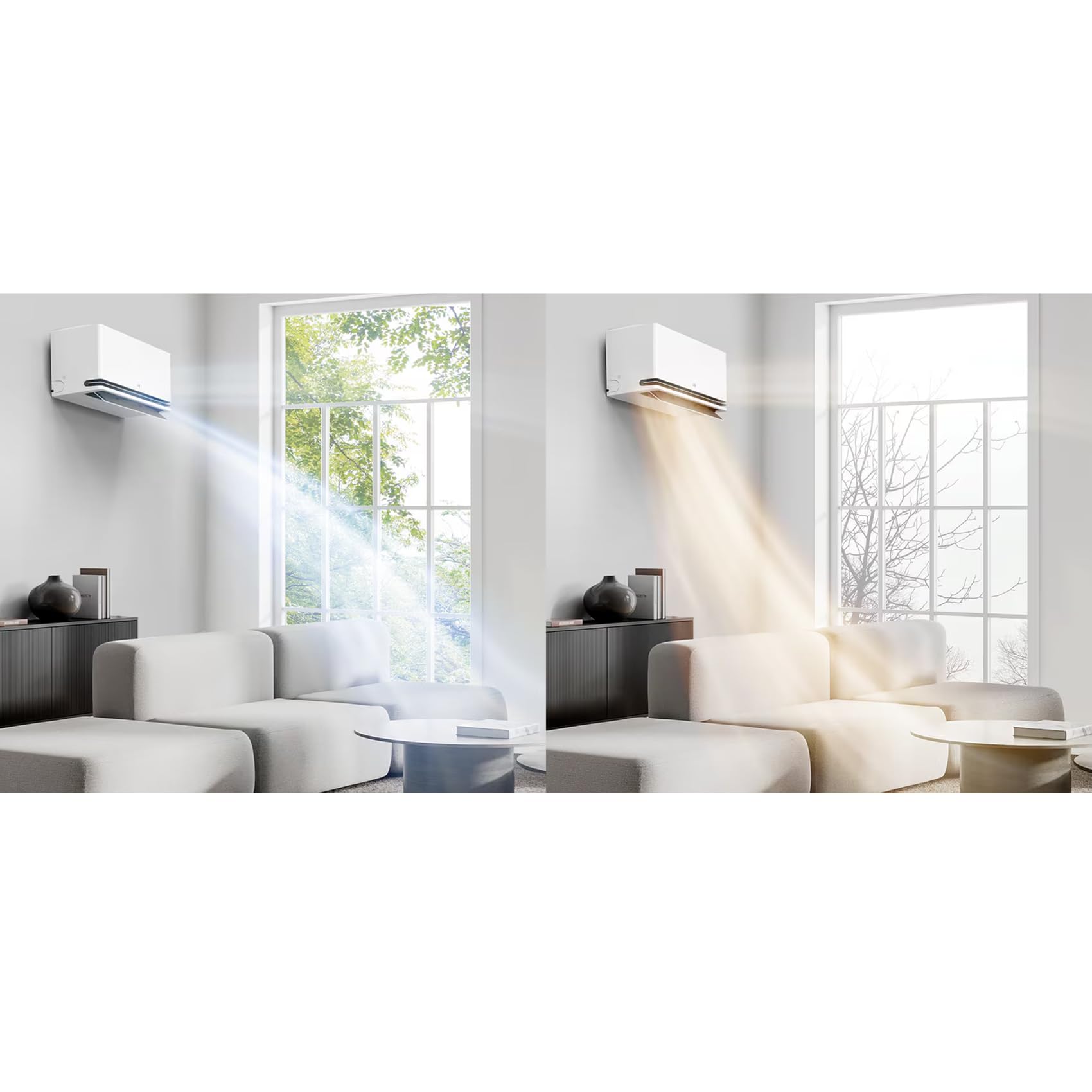 LG Climatiseur Bi Split DualCool Deluxe WiFi 9 000 + 12 000 Btu, Clim Dual Split (2 Unités Intérieures et 1 Unité Extérieure), R32, Pompe à Chaleur, Haute Efficacité Énergétique A+++ / A++