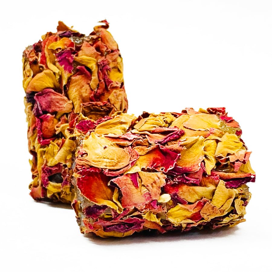 Image of NY Spice Shop Malban Pistachio with Rose Flakes - 3 Pound Traditional Middle Eastern Sweet with Chewy Nougat Roasted Pistachios & Rose Petals - Authentic Mediterranean Confection - Individually Wrapped Candy Treat