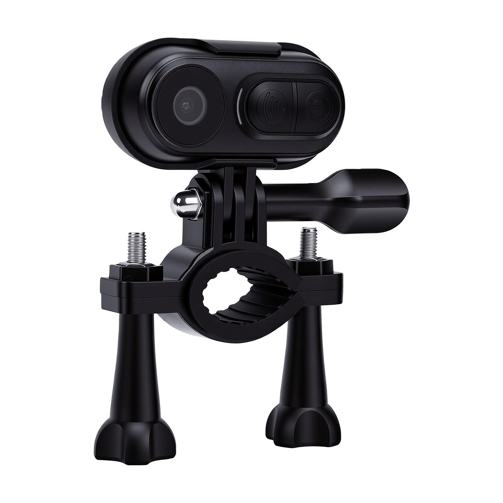 Jectse Action Camera Indossabile 4K, Fotocamera Sportiva Leggera con WiFi e Custodia di Ricarica da 2500 mAh per Supporto per Casco da Ciclismo