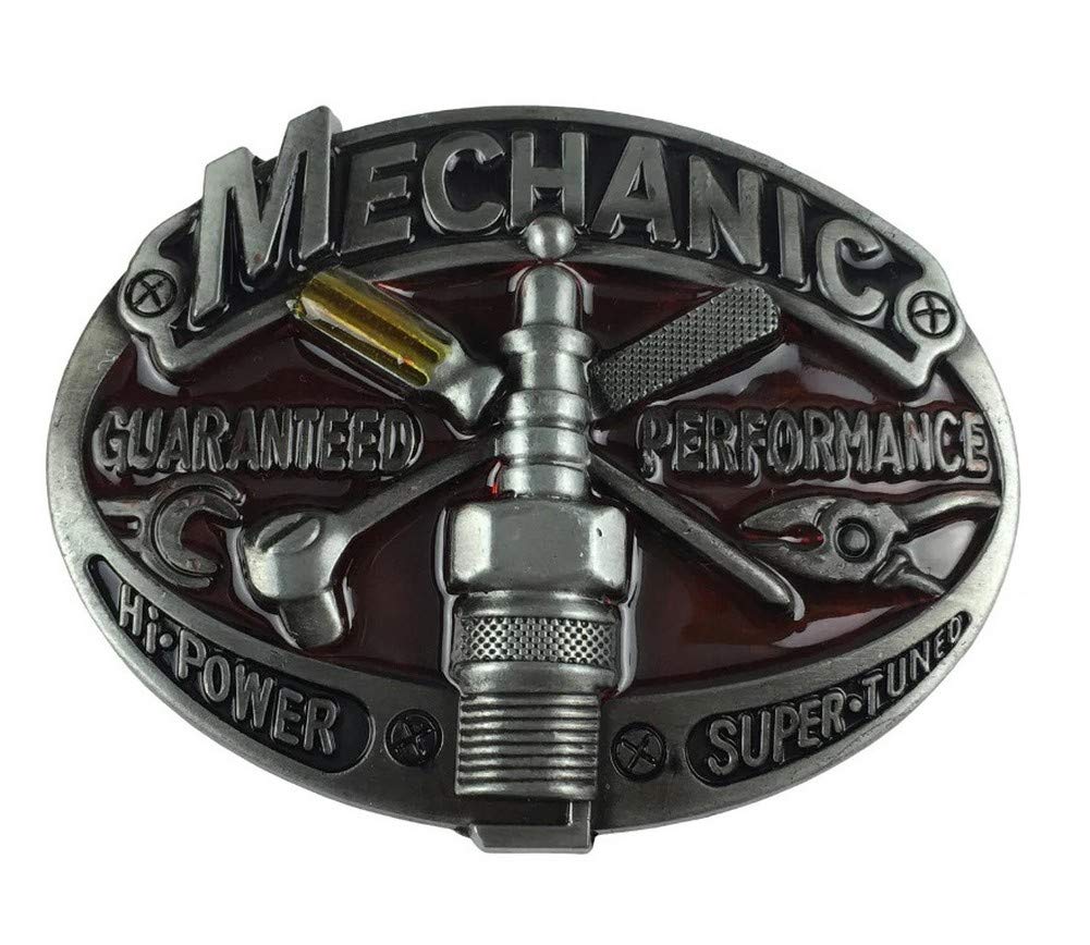 Boucle De Ceinture Mécanique – Outil Bougie – Moto Auto – Homme – Gris Métal