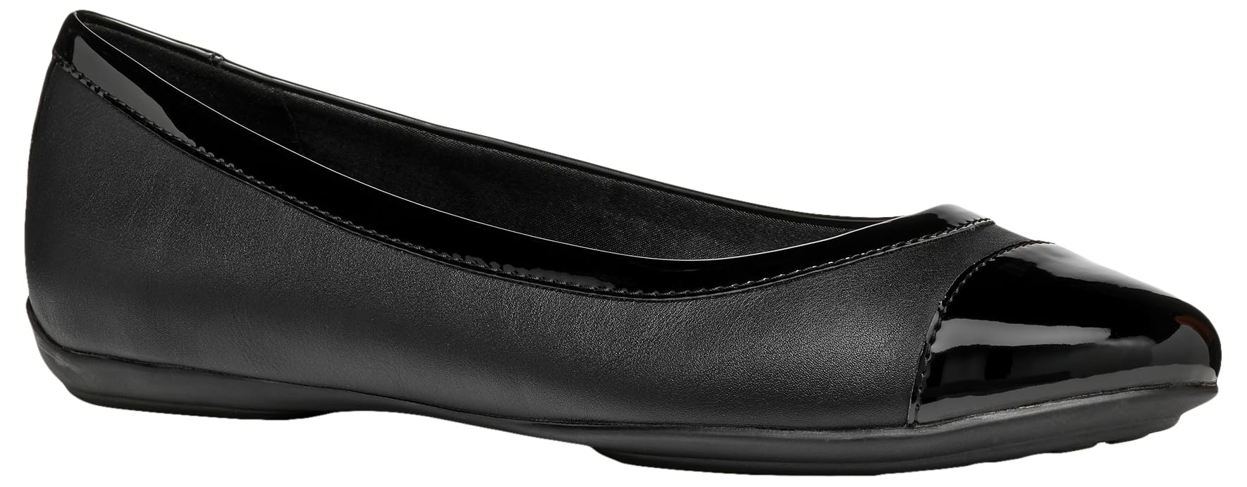 Geox Women's D Charlene B Ballet Flat, Black, 7 UK