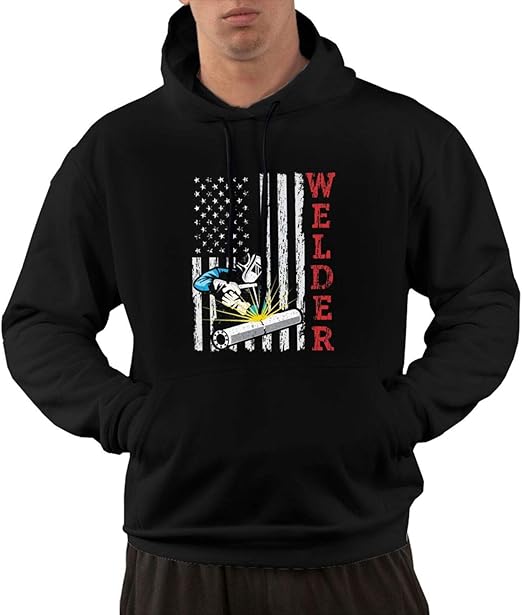 American Welder Proud Welding Men Pullover Hoodie